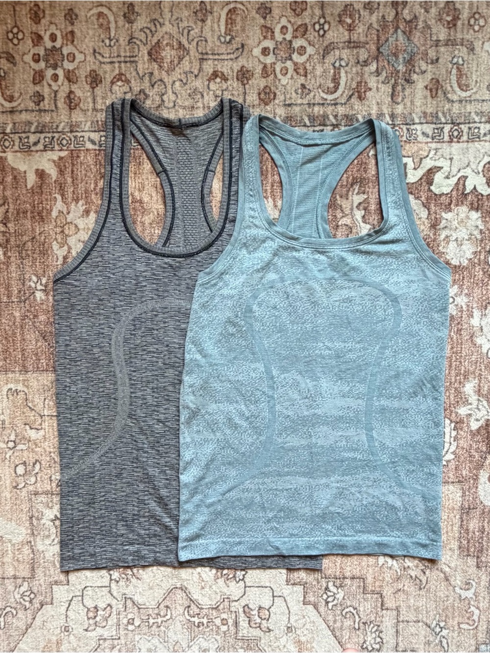 lululemon athletica Racerback Tank Duo — Gray and Light Blue